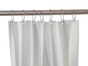 Bobrick B-204-3 Shower Curtain, 70" W x 72" H, White, Order 12 Hooks Separately — product view