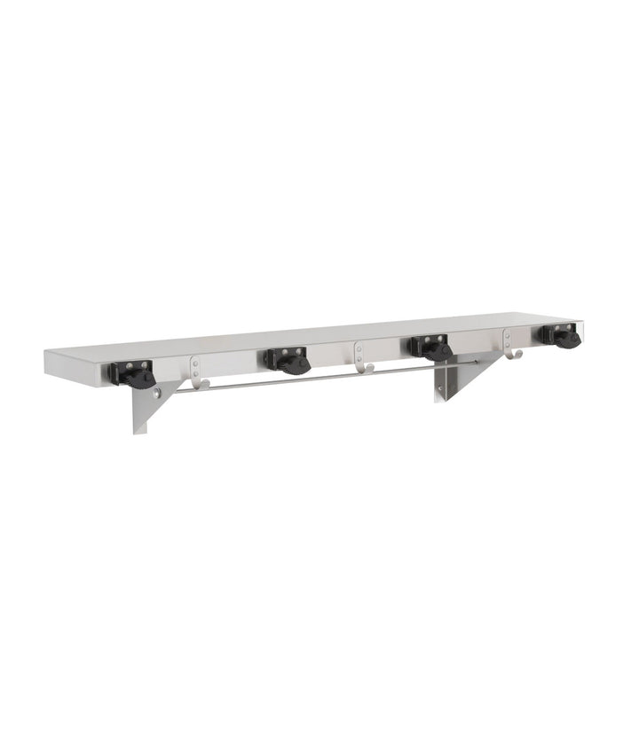 Bobrick B-224x36 Shelf, 4 Mop Holders, 3 Rag Hooks – 36" Length — product view