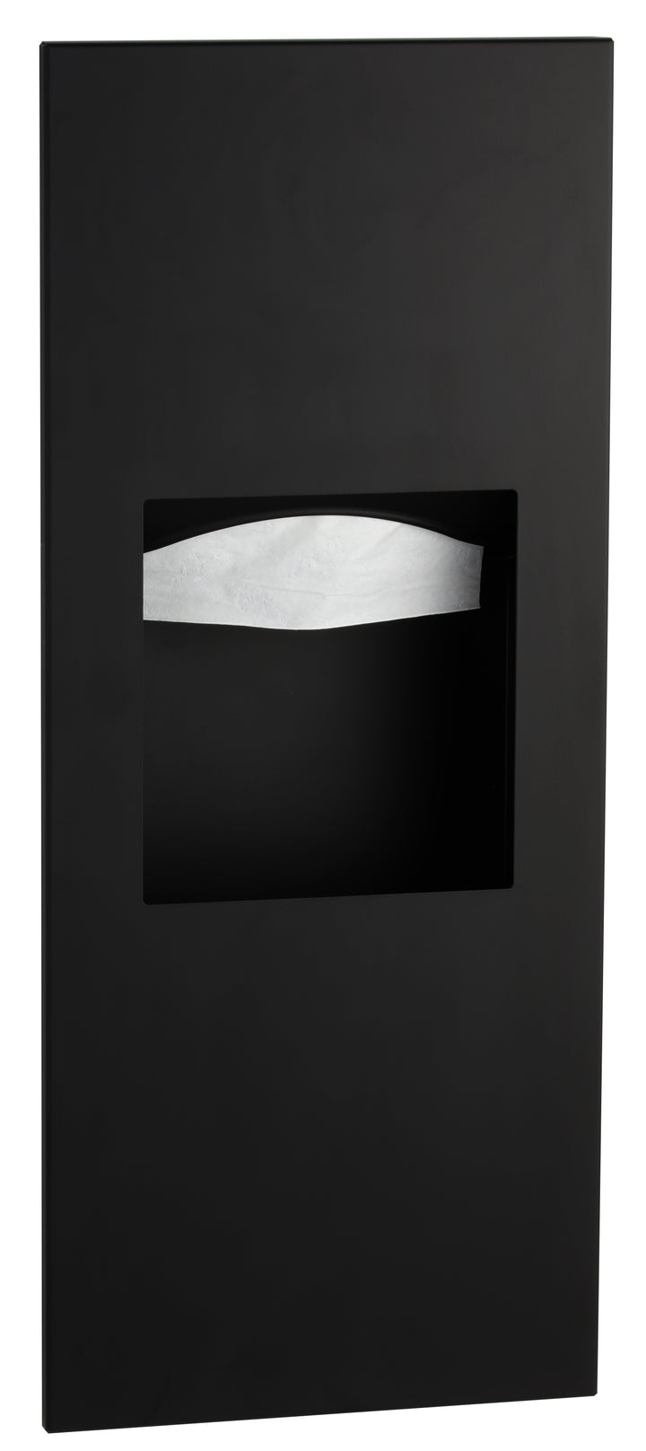 Bobrick B-36903.MBLK Paper Towel Dispenser and Waste Receptacle, Matte Black — product view