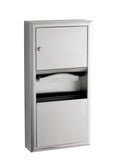 Bobrick B-3699 Surface-Mounted Paper Towel Dispenser and Waste Receptacle — product view
