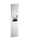 Bobrick B-38032 Semi-Recessed Paper Towel Disp., Waste Receptacle — product view