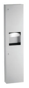 Bobrick B-38034 Paper Towel Disp., Waste Recep., 3-3/4" Wall Depth — product view