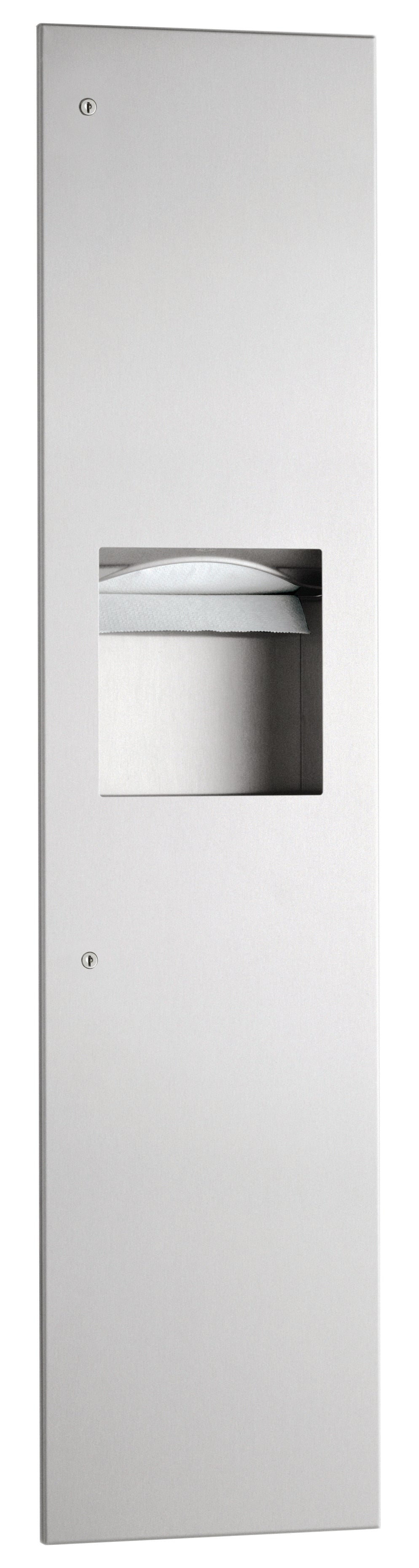 Bobrick B-3803 Recessed Paper Towel Dispenser and Waste Receptacle — product view