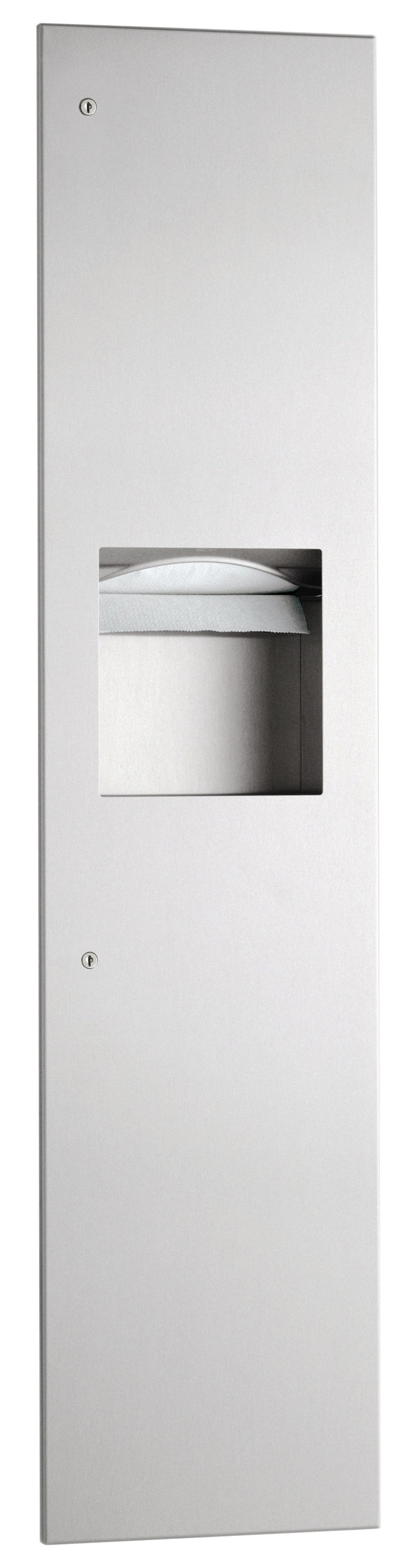 Bobrick B-3803 Recessed Paper Towel Dispenser and Waste Receptacle — product view