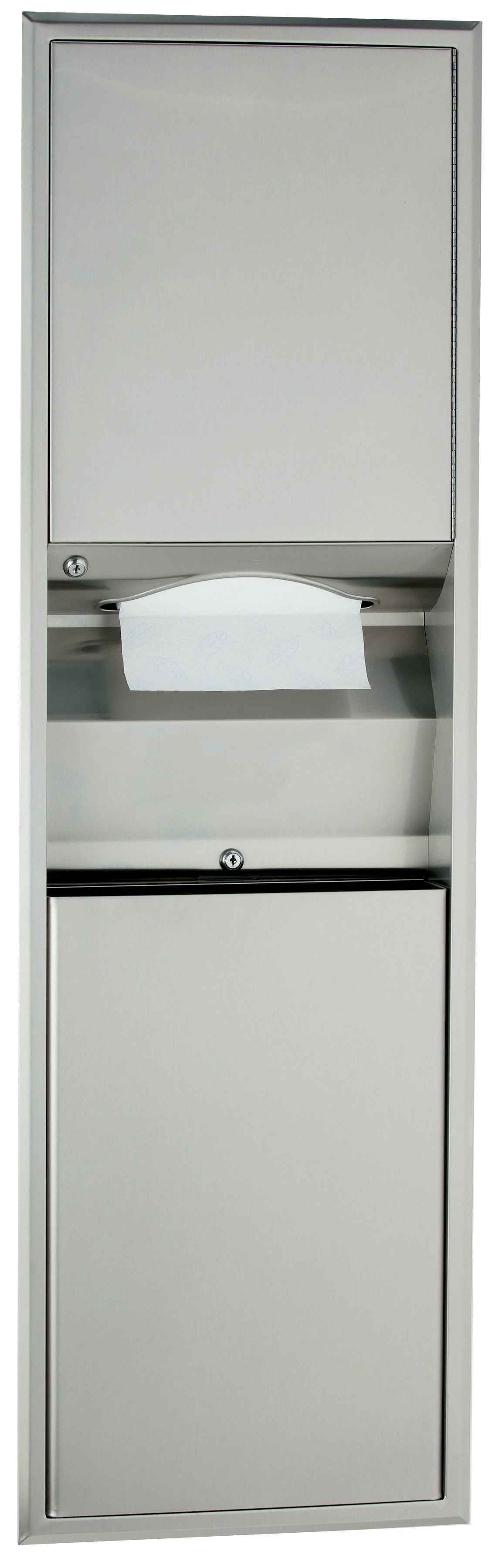 Bobrick B-3940 Recessed Convertible Paper Towel Dispenser/Waste Receptacle — product view