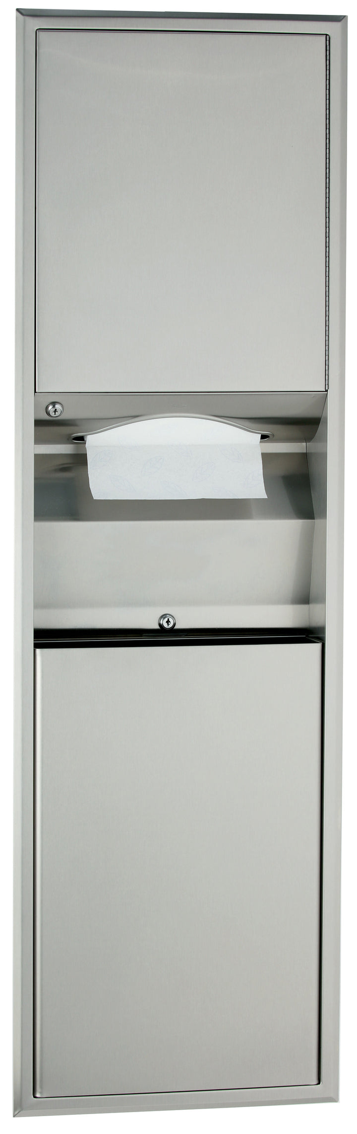 Bobrick B-3940 Recessed Convertible Paper Towel Dispenser/Waste Receptacle — product view