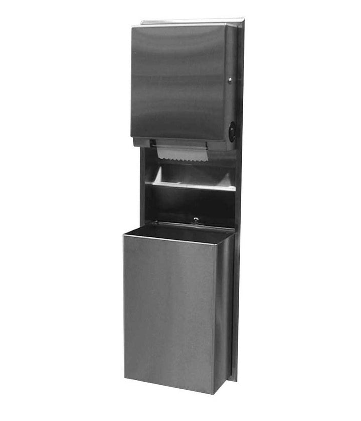 Bobrick B-39617 Convertible Paper Towel Disp./Waste Receptacle – 18-Gal. — product view