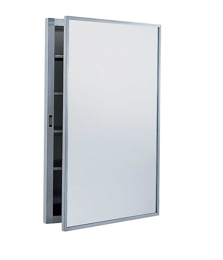 Bobrick B-398 Medicine Cabinet, Stainless Steel, Recessed – 4 Shelves — product view