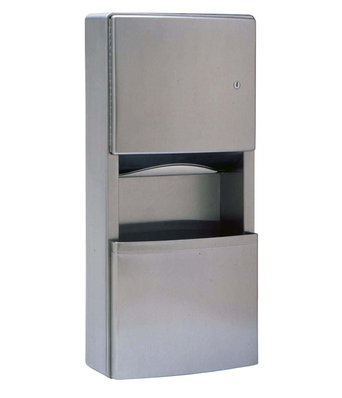 Bobrick B-43699 Surf.-Mtd. Paper Towel Disp., Waste Recep., 2.6-Gal. — product view