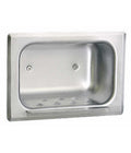 Bobrick B-4380 Soap Dish with Mounting Clamp for Stud Walls — product view