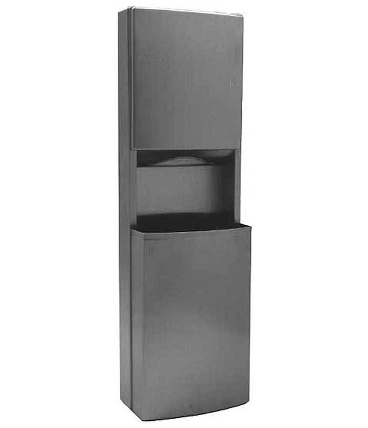 Bobrick B-43949 Surf.-Mtd. Paper Towel Disp., Waste Recep., 15.0-Gal. — product view
