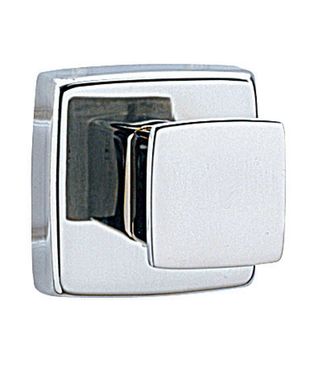 Bobrick B-671 Single Robe Hook, Bright-Polished Stainless Steel Finish — product view