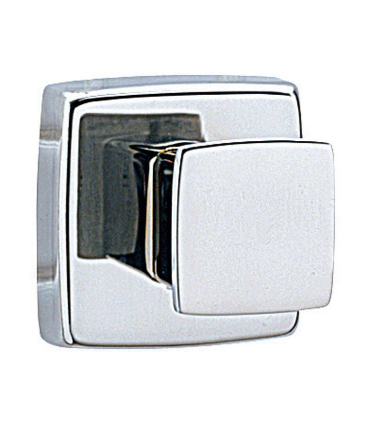 Bobrick B-671 Single Robe Hook, Bright-Polished Stainless Steel Finish — product view