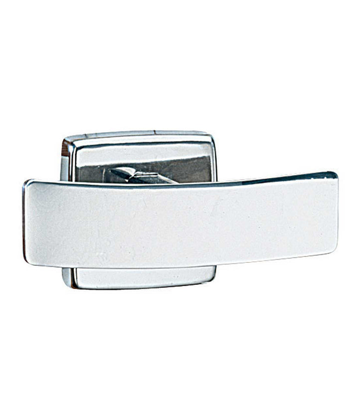Bobrick B-672 Double Robe Hook, Bright-Polished Stainless Steel Finish — product view