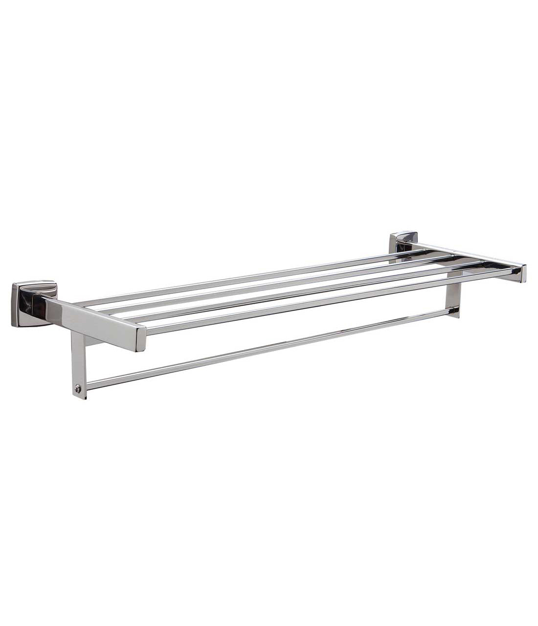Bobrick B-676x24 Towel Shelf with Bar – 24" Length, Surface-Mounted — product view