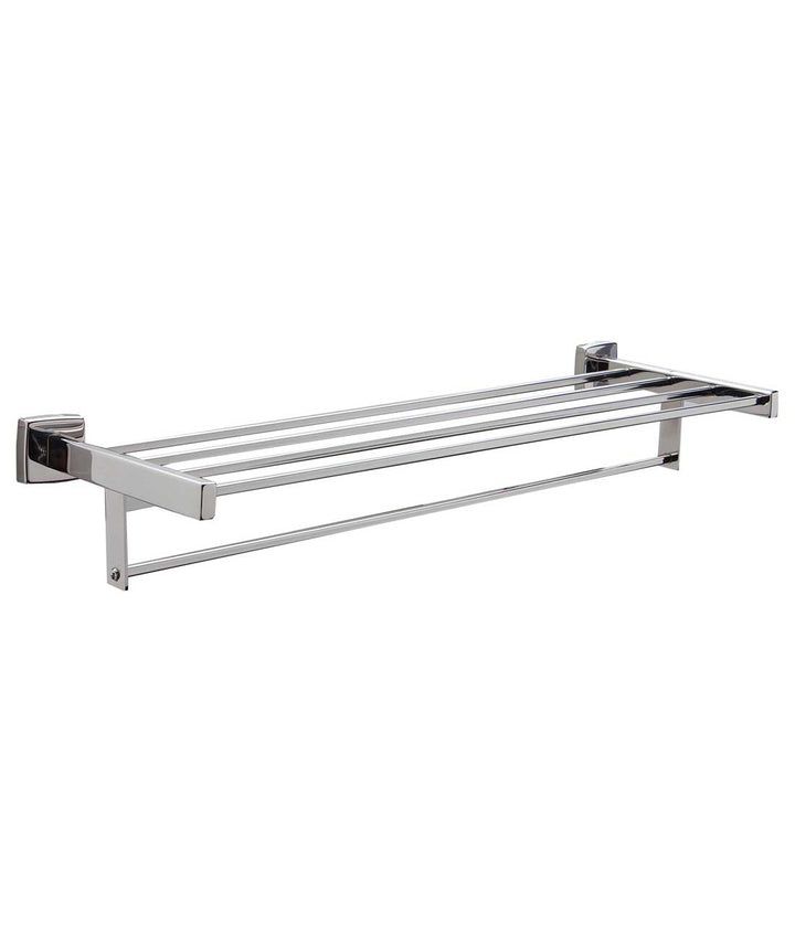 GAMCO 7676X24 Towel Shelf with Bar - 24" - Bright-Polished Stainless Steel Finish — product view