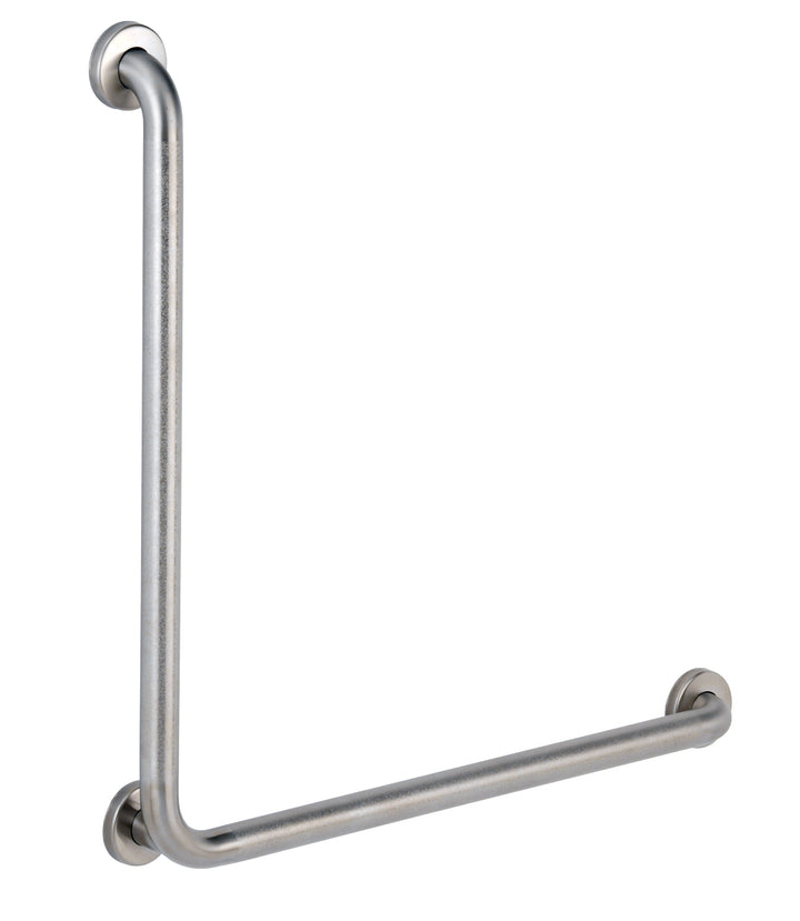 Bobrick B-6898.99 L-Shape, 90 Degree Grab Bar – 30" x 30", Peened Grip — product view