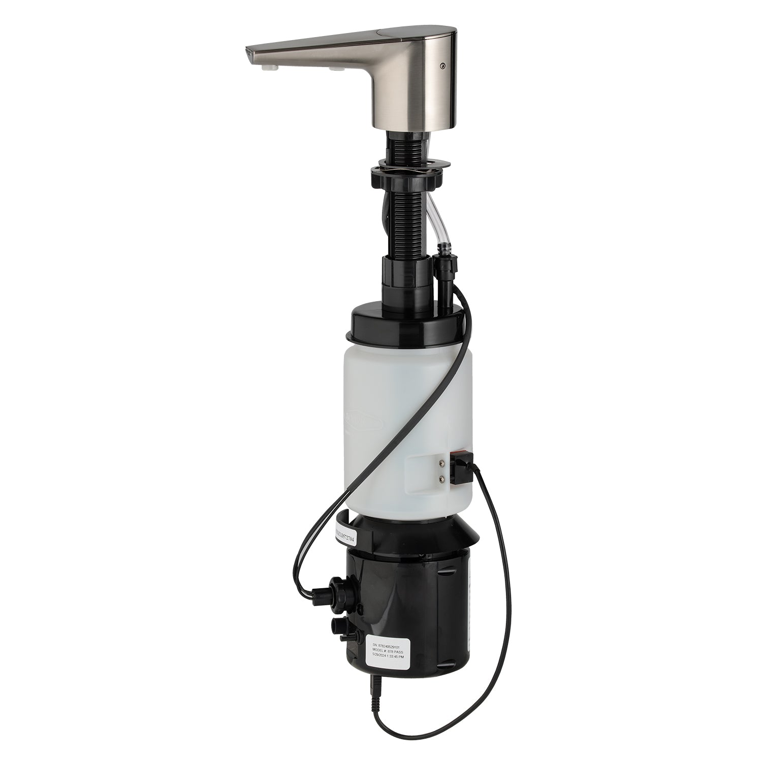 Bobrick B-875 NEW: Designer Series Automatic Top Fill Liquid Soap Dispenser, Brushed Nickel — alternate view 5