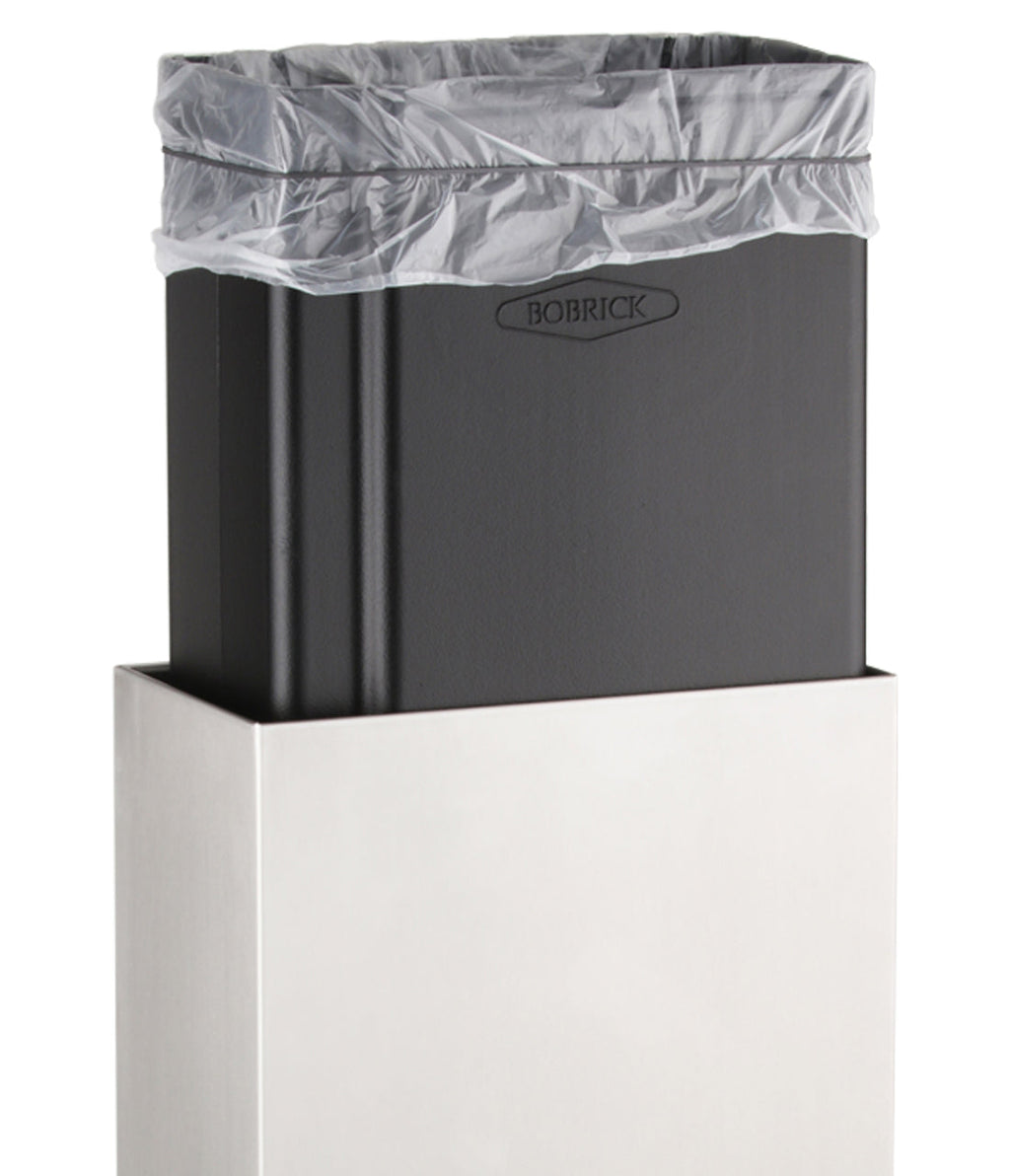 Bobrick B-9279 FINO Surface-Mounted Waste Receptacle, 6 gal. — view 4