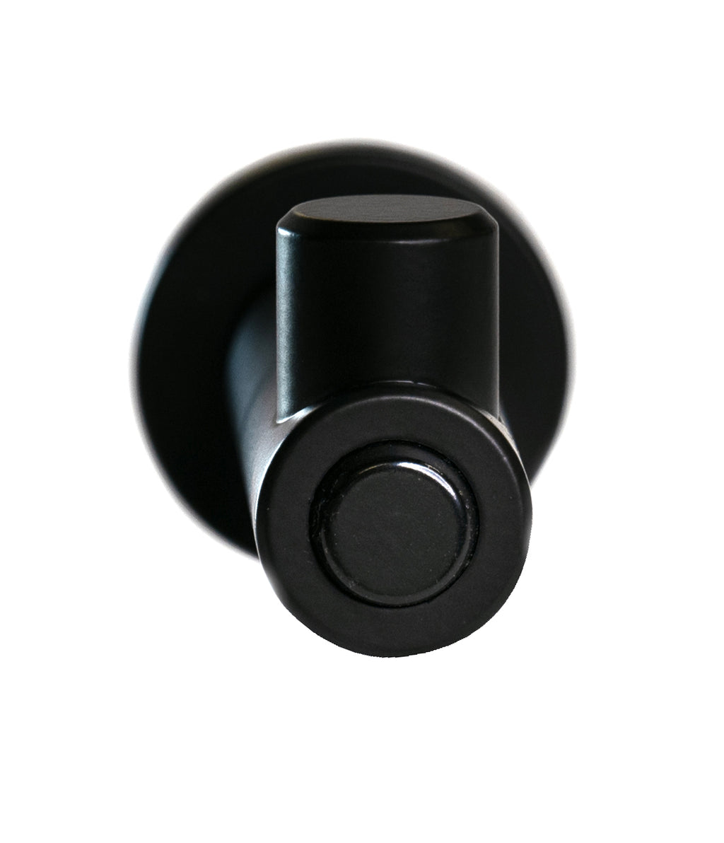 Bobrick B-9541.MBLK FINO Surface-Mounted Coat Hook with Bumper, Matte Black — alternate view 5