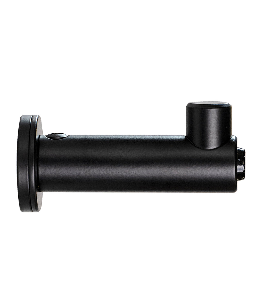 Bobrick B-9541.MBLK FINO Surface-Mounted Coat Hook with Bumper, Matte Black — alternate view 3