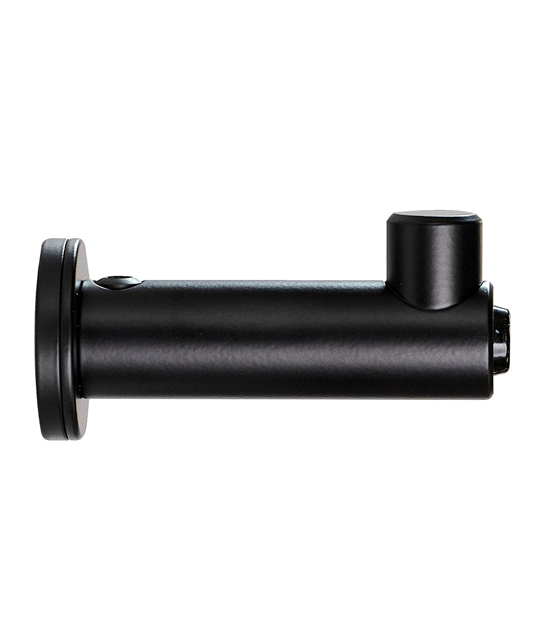 Bobrick B-9541.MBLK FINO Surface-Mounted Coat Hook with Bumper, Matte Black — alternate view 3