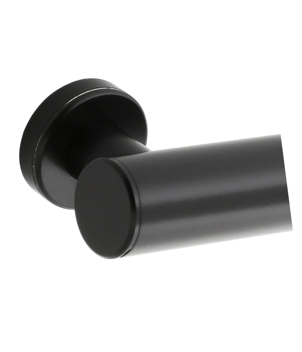Bobrick B-9806.MBLK Straight Grab Bar, 1-1/2" Diameter, Fino Collection, Matte Black - 30" Length — alternate view 2