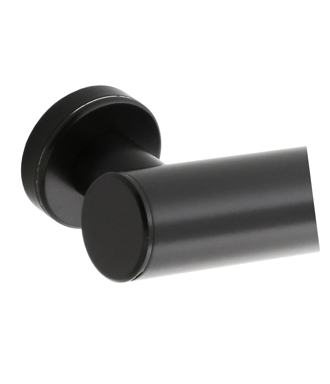 Bobrick B-9806.MBLK Straight Grab Bar, 1-1/2" Diameter, Fino Collection, Matte Black - 48" Length — alternate view 2