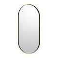 Bobrick B-104 2448.MBLK Pill Shaped Matte Black Mirror 24" x 48" — product view