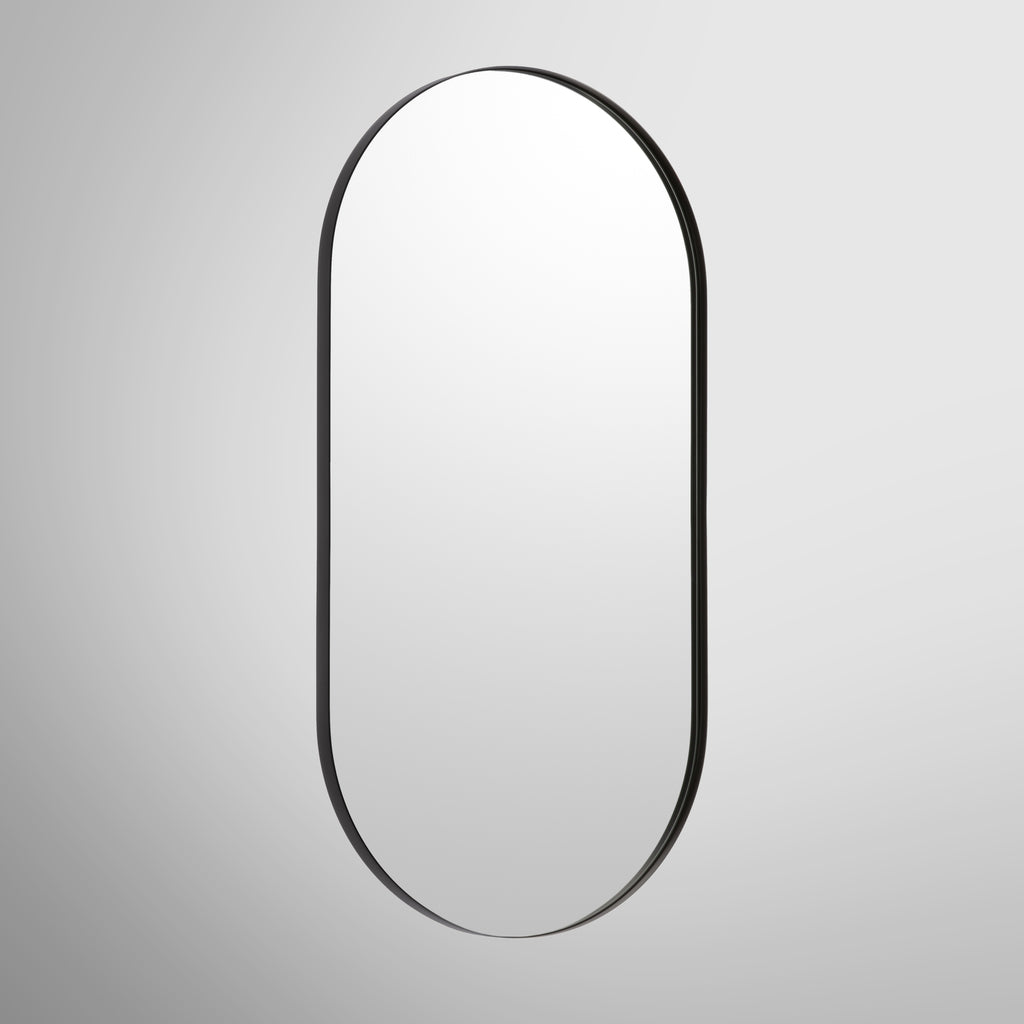 Bobrick B-105 2448.MBLK Pill Shaped Matte Black Mirror 24" x 48" — alternate view 2