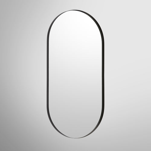 Bobrick B-105 2448.MBLK Pill Shaped Matte Black Mirror 24" x 48" — alternate view 2