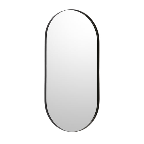 Bobrick B-105 2448.MBLK Pill Shaped Matte Black Mirror 24" x 48" — product view
