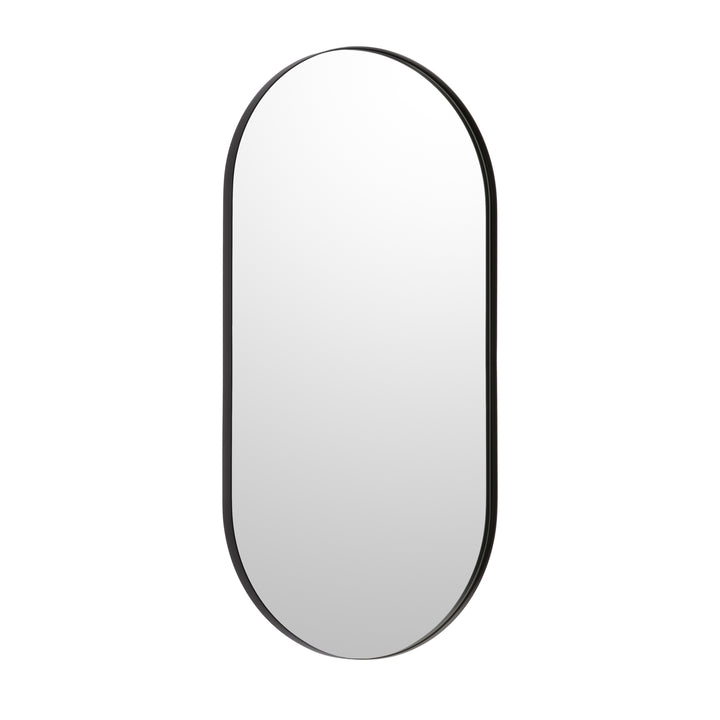 Bobrick B-105 2448.MBLK Pill Shaped Matte Black Mirror 24" x 48" — product view