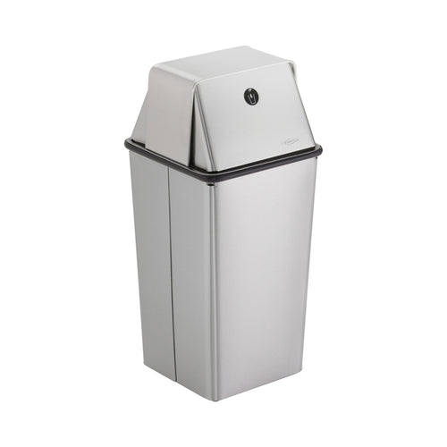 Bobrick B-2250 Waste Receptacle with Top – 13-Gal. — product view