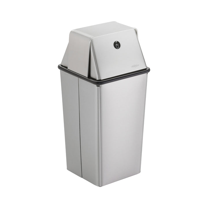 Bobrick B-2250 Waste Receptacle with Top – 13-Gal. — product view