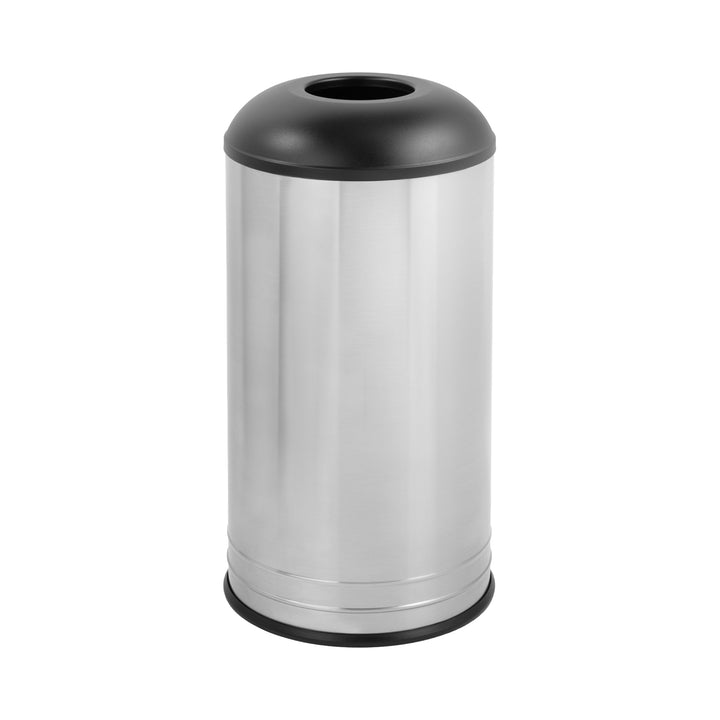 Bobrick B-2300 Waste Receptacle with Black Dome-Top – 18-Gal. — product view