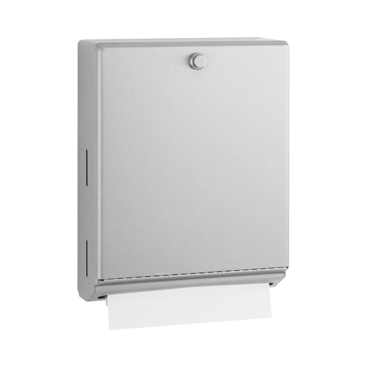 Bobrick B-2620 Paper Towel Dispenser, 400 C-Fold or Multifold, Knob Latch — product view