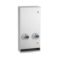 Bobrick B-2706C Surface-Mounted Push-Button Napkin/Tampon Vendor, Free no-coin Operation — product view
