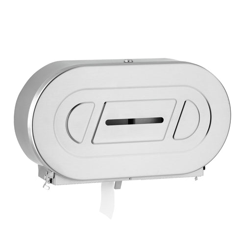 Bobrick B-2892 Twin 10" Roll Toilet Tissue Disp., for 2-1/4" diameter core rolls — product view
