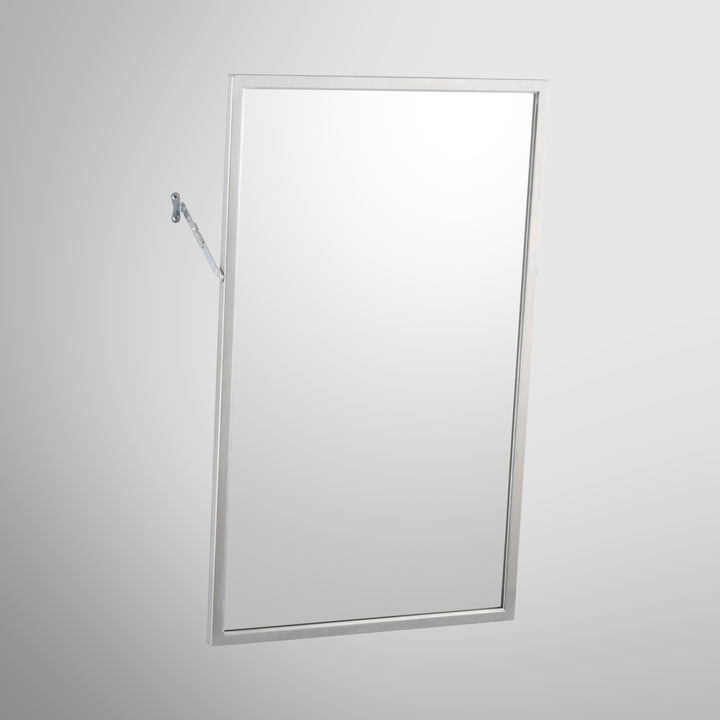 Bobrick B-294 1830 Tilting Mirror, Stainless Steel Frame – 18" Wide x 30" High — product view