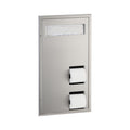 Bobrick B-34715 Partition-Mounted Seat Cover Dispenser Dual-Roll Disp. – Accessible Design — product view