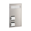 Bobrick B-3471 Partition-Mounted Seat Cover Dispenser Dual-Roll Disp. – Accessible Design — product view