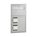Bobrick B-34745 Recessed Seat Cover Dispenser and Dual-Roll Toilet Tissue Dispenser — product view