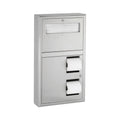 Bobrick B-3479 Surface-Mounted Seat Cover Dispenser and Dual-Roll Toilet Tissue Disp. — product view