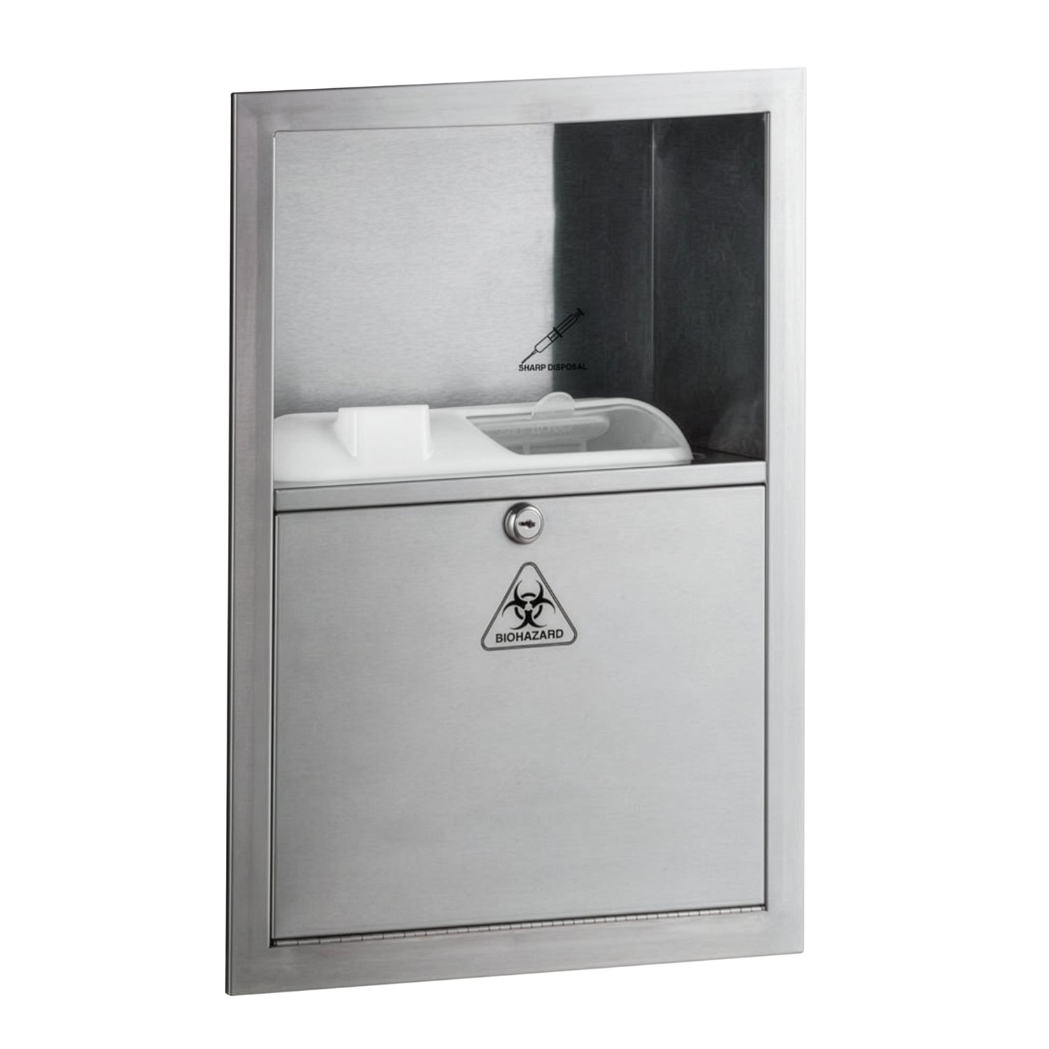 Bobrick B-35016 Sharps Disposal, Recessed (Not available in Canada) — product view