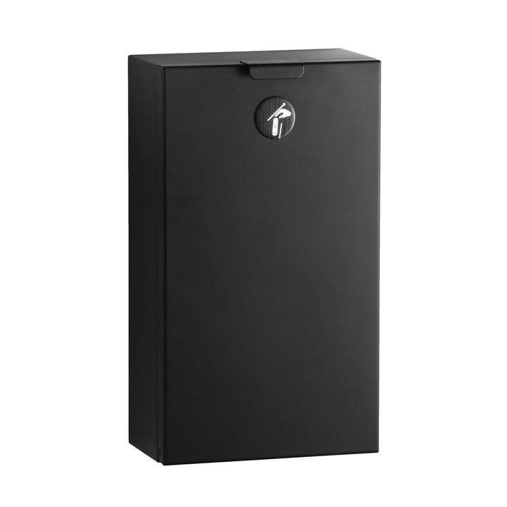 Bobrick B-35139.MBLK Surface-Mtd. Sanitary Napkin Disposal, 0.6-Gal. – TrimLineSeries, Matte Black — product view