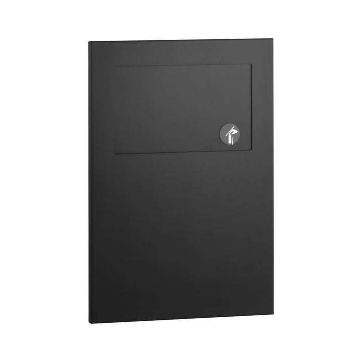 Bobrick B-35303.MBLK Recessed Sanitary Napkin Disposal, 1.2-Gal., Matte Black — product view