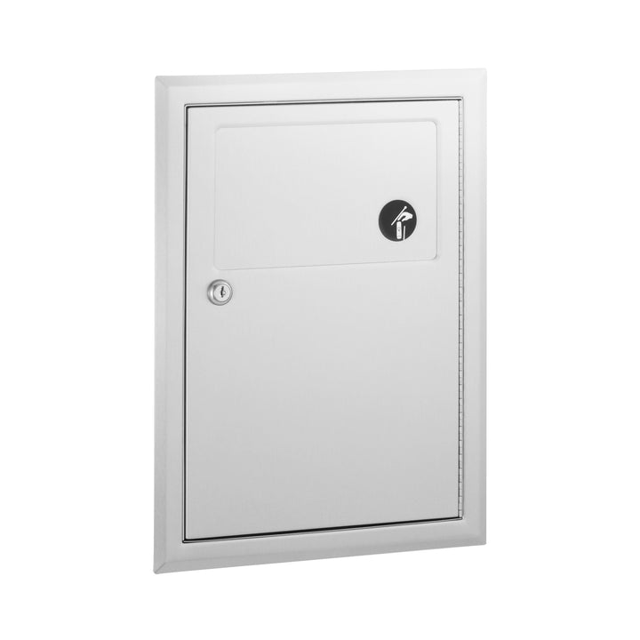 Bobrick B-353 Recessed Sanitary Napkin Disposal, 1.2-Gal. — product view