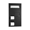 Bobrick B-3571.MBLK Partiton-Mounted Seat Cover Dispenser Disposal, 0.8-Gal. Toilet Tissue Dispenser – Accessible Design, Matte Black — product view