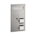 Bobrick B-35715 Partiton-Mounted Seat Cover Dispenser Disposal, 0.8-Gal. Toilet Tissue Dispenser – Accessible Design — product view